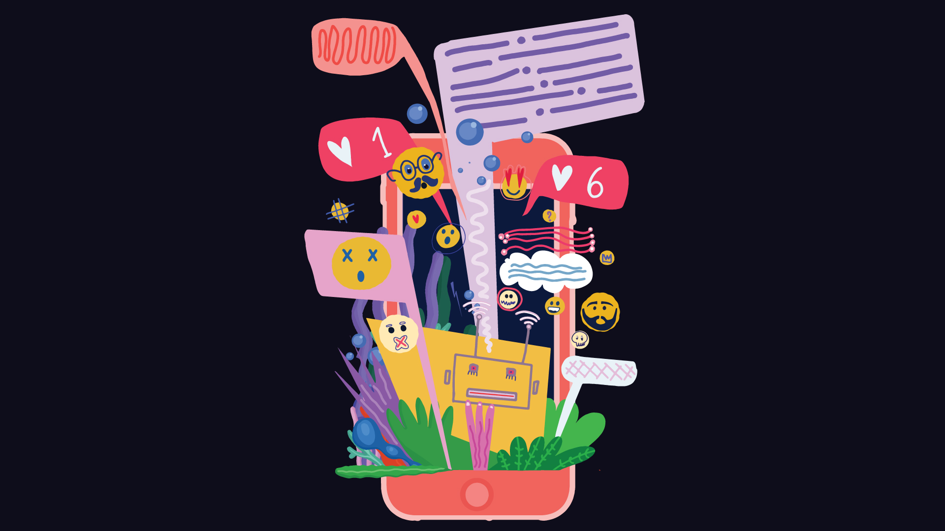 illustrazione social network